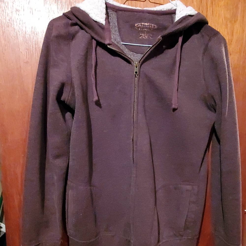Maurices Brown Zip Up Sweatshirt